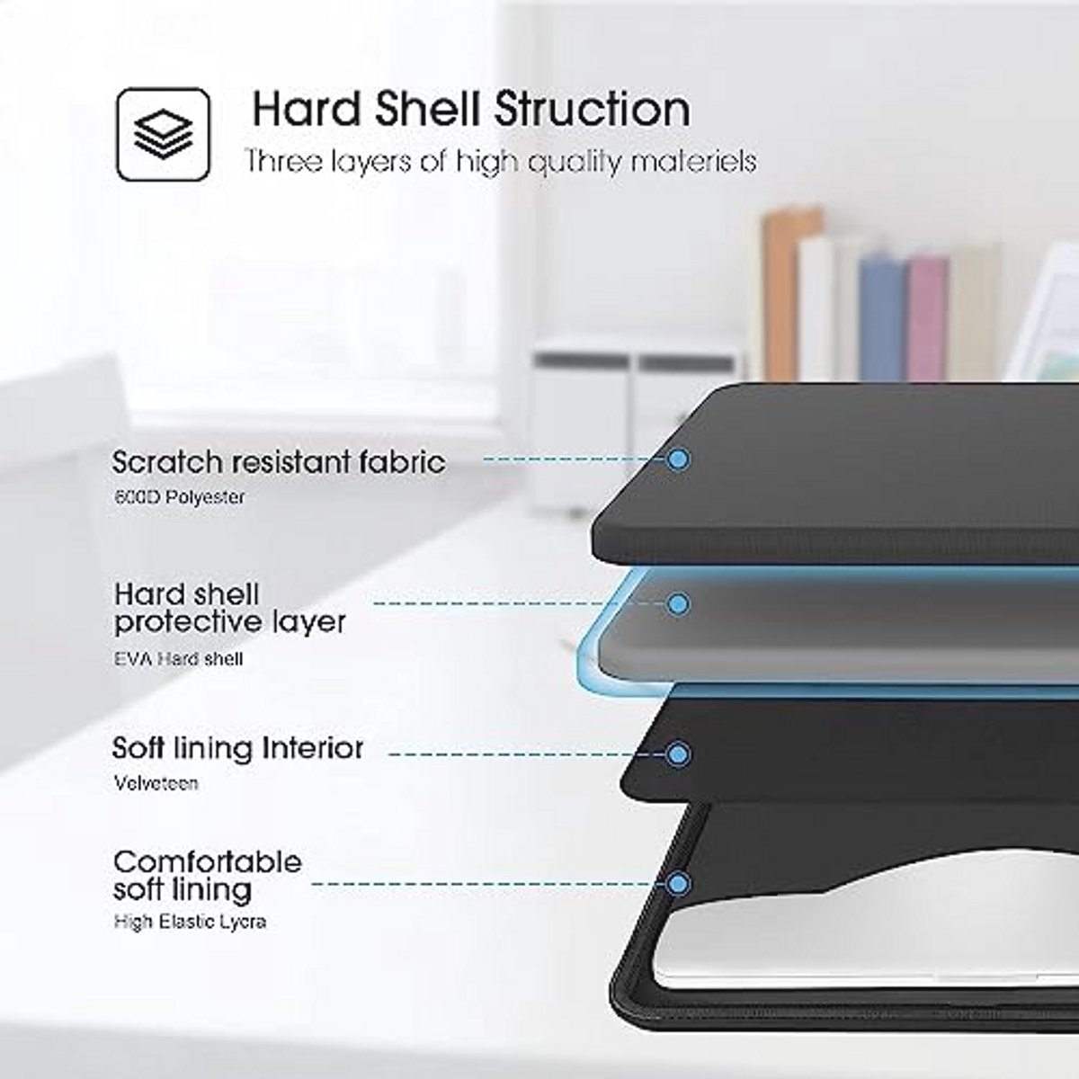 Harde Laptop Hoes voor 13 Inch Galaxy Book 3 360/Pro 360 - Zwart