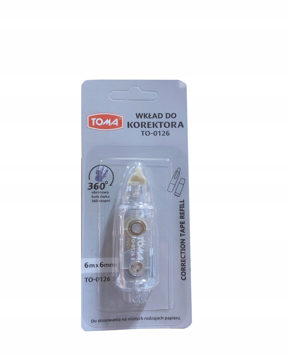 Toma Tape Corrector Refill 6m x 6mm - 1 Stuk - Assorti Kleuren