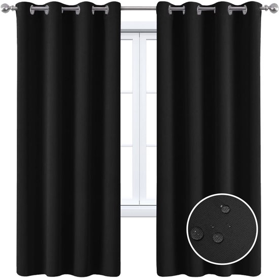 Verduisteringsgordijnen - 2-delig - Warmte-isolatie - Ondoorzichtig - Met gaaspanelen - Verduisterend - UV-bescherming - Slaapkamer/woonkamer interieurdecoratie - Zonder stang - 132*160cm-Stijl 2