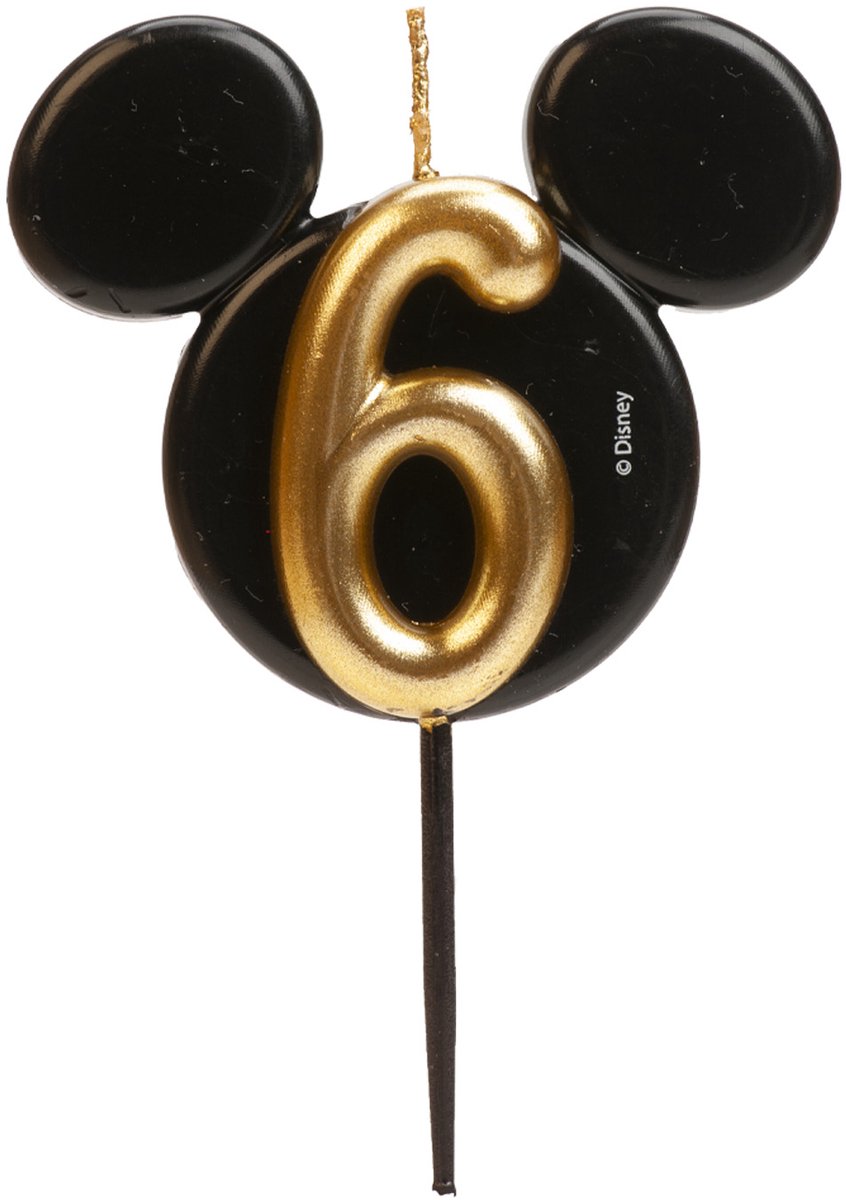 Dekora Kaarsje Mickey Mouse Nummer 6