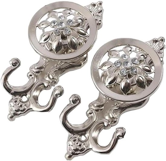 2 stuks opvouwbare wandhaken van zinklegering, goud, voor badkamer, keuken, voor het ophangen van jassen, tassen, handdoeken, zilver zilver 2 stuks opvouwbare wandhaken van zinklegering, goud, voor badkamer, keuken, voor het ophangen van jassen, tassen, handdoeken, zilver zilver