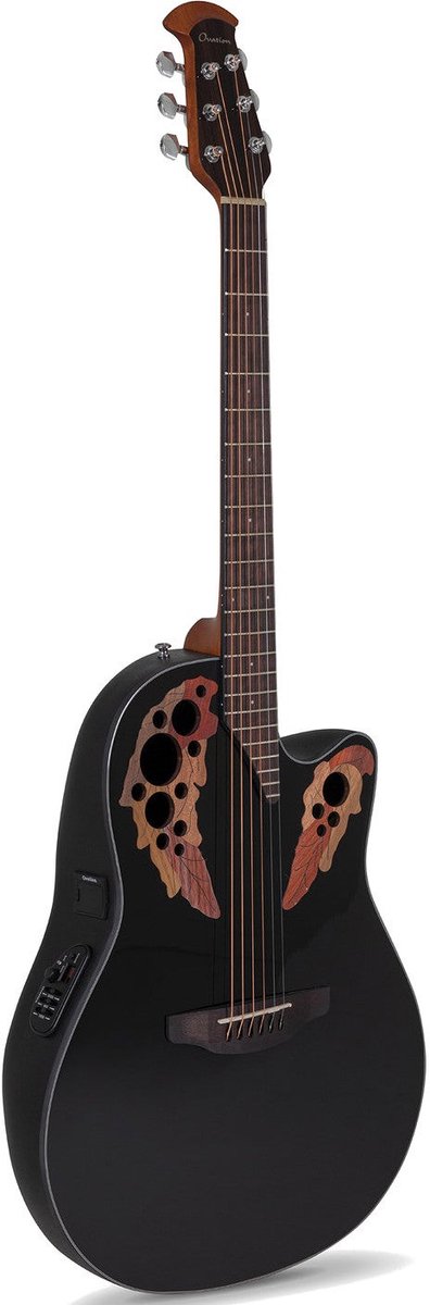 Ovation CE44-5 Celebrity Elite Mid Depth Black elektrisch-akoestische westerngitaar