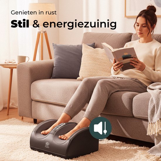 Relax Master Voetmassage Apparaat Shiatsu - Bloedcirculatie Massageapparaat - Warmtefunctie - Massage voeten - Wasbaar - Zwart