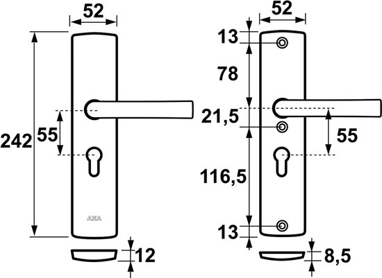 Ensemble tabouret / tabouret AXA Curve 55 mm F1