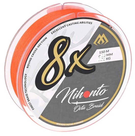Mikado Nihonto Octa Braid Vlechtlijn Oranje 0.4mm 150m 8-strengs van Mikado — afbeelding 2