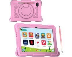 DEPLAY Kids Tablet PRO 4 - Kindertablet vanaf 2 jaar - Tablet Voor Kinderen - Tablet Kind - Met Pen, Beschermhoes en Screenprotector - Android 14 - 6000 mAh Batterij - 10 inch - Roze