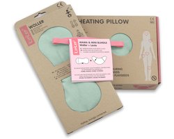 KipKep Mama & Mini Bundle – Lexie & Woller Warmtekussens - Set voor Moeder en Baby – Pale Green, groen