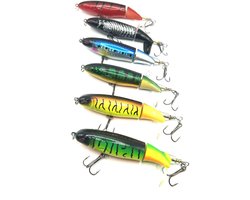 TopVisShop Whopper plopper Set – 6 Kunstaas + 3 RVS Onderlijnen – Roofvis & Meerval