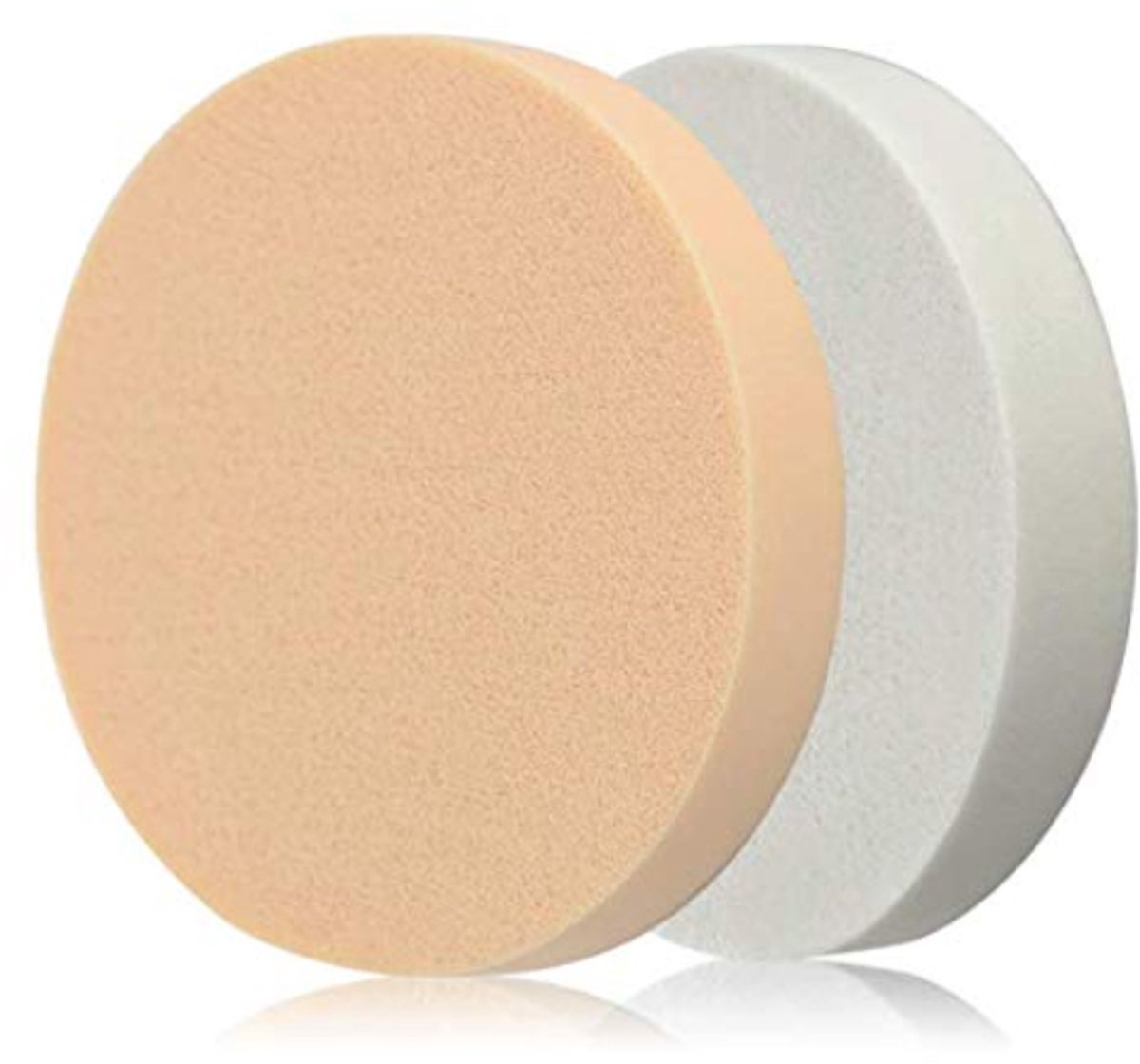 Latex Spons voor make-up en foundation - Wit en Beige - 8,5 cm x 1,5 cm