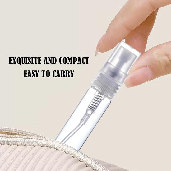 10 pack spray flesjes - parfum dispensers - mini spray flesjes - navulbaar - geschikt voor parfums, lotions, etherische oliën en water (1,2*5,5 cm - transparant) van Merkloos	 — afbeelding 3