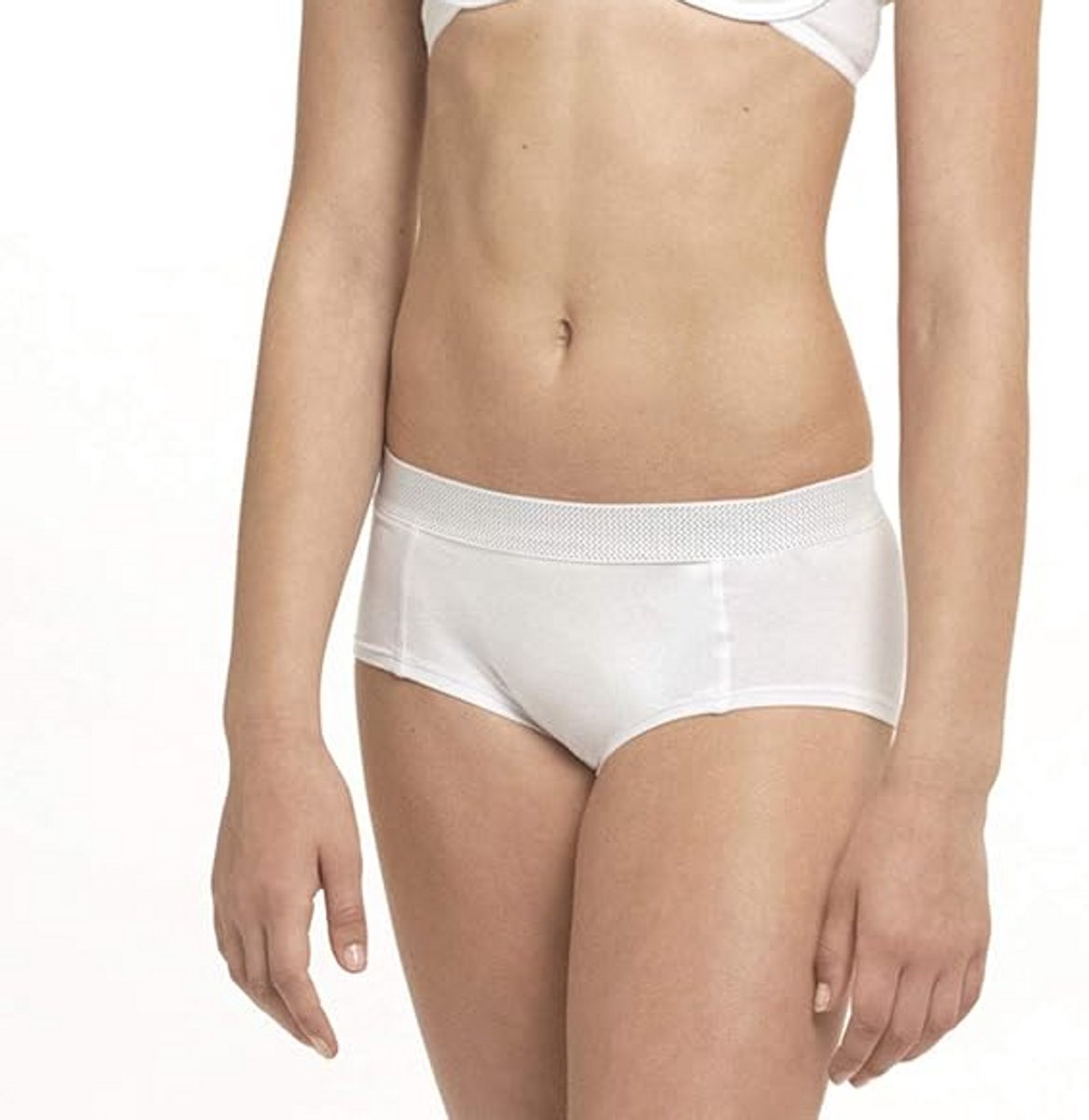 Boobs & Bloomers meisjes hipster 70042 - S - Wit.