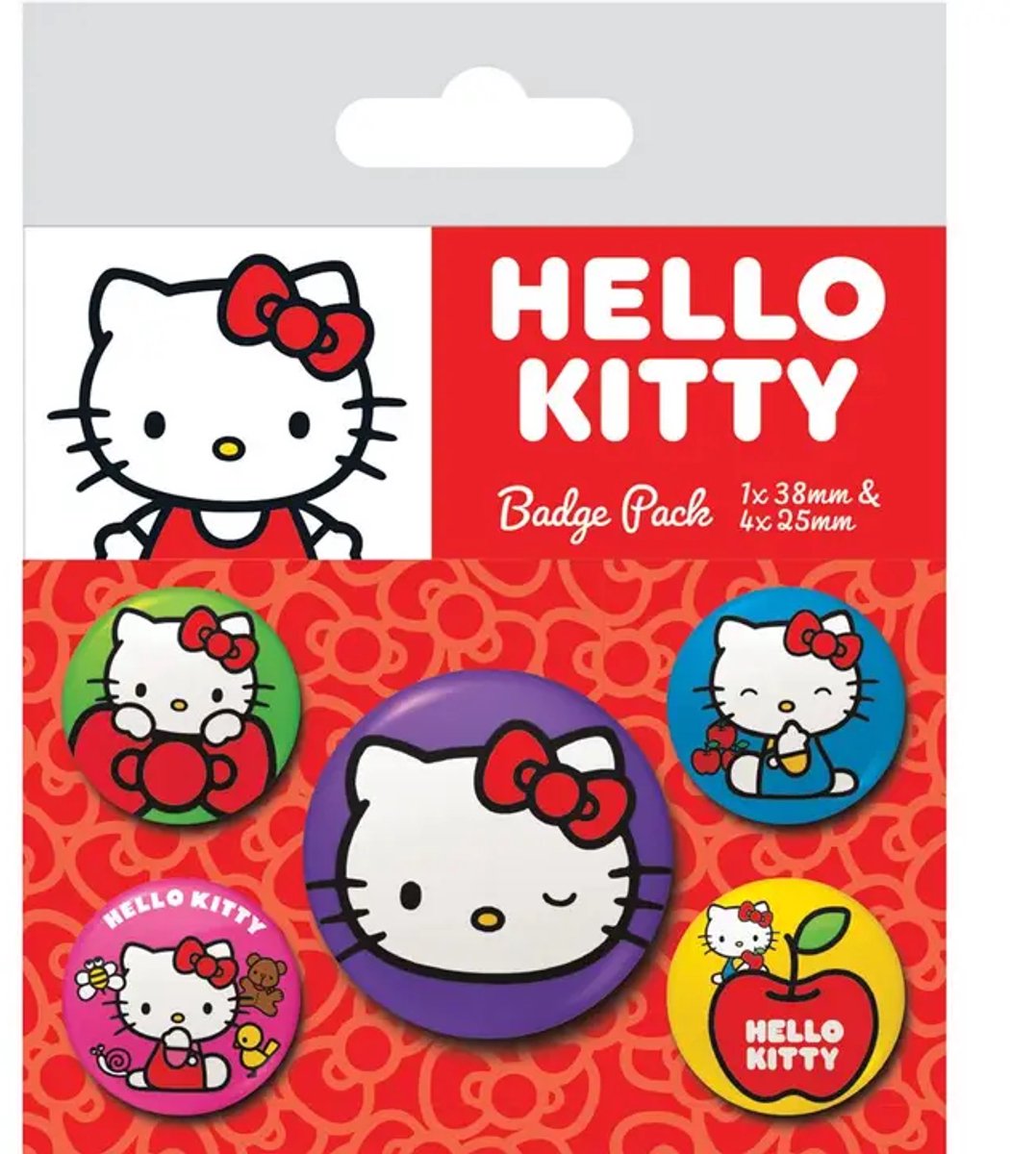 Hello Kitty Colourful Poses - Button - 5-pack