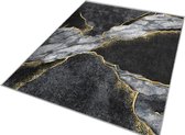 De Groen Home Vloerkleed 120x180cm - NATURA COLLECTIE - Keukenmat - Wasbaar Antislip - Laagpolig Zacht Tapijt- Woonkamer tapijt - Marmer patroon