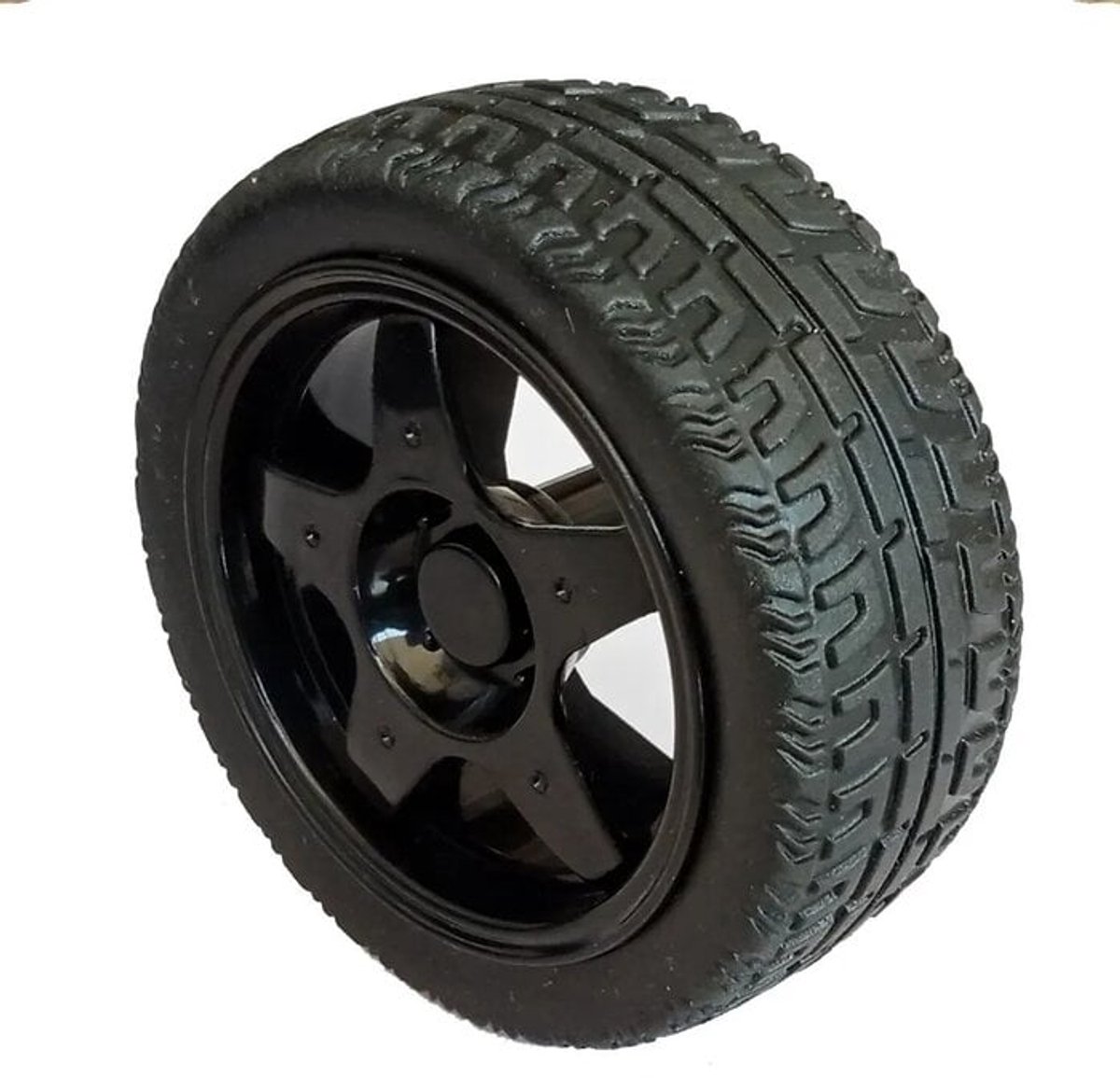 OTRONIC® Wiel met rubber voor robot of smart car Zwart