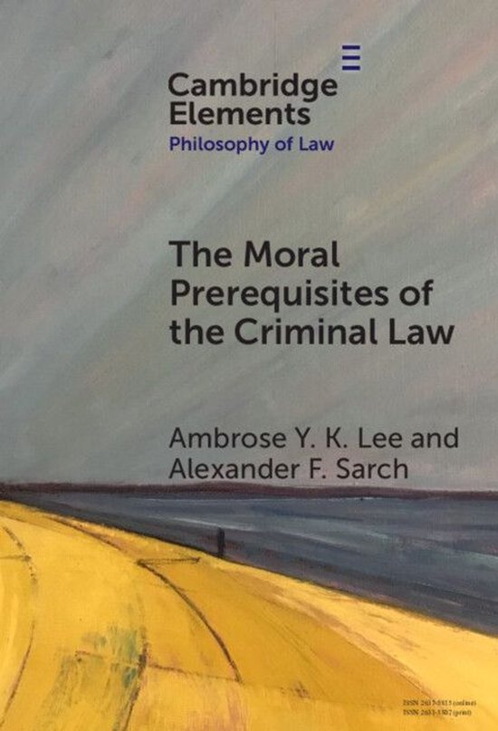 Elements in Philosophy of Law - The Moral Prerequisites of t ... - cover
