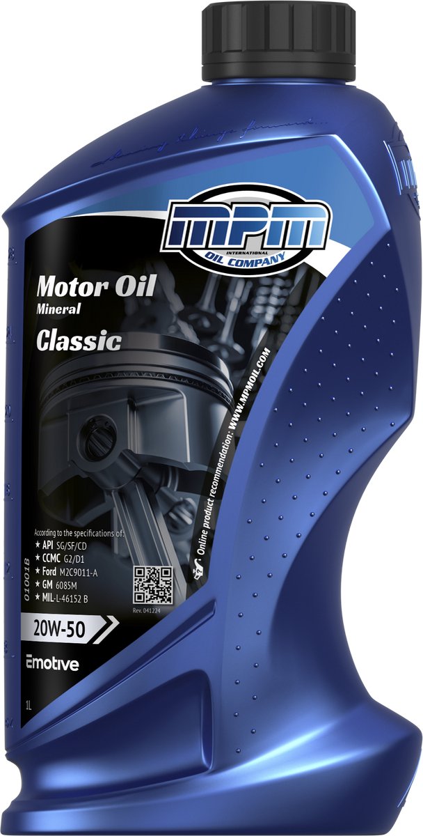 MPM Motorolie 20W50 multigrade classic - 1 Liter