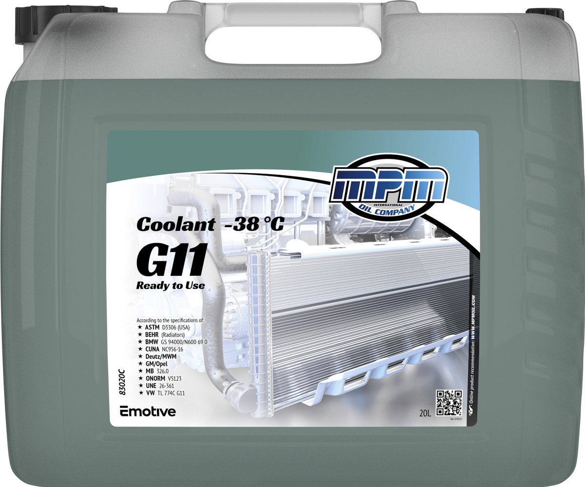 MPM koelvloeistof -38C G11 - 20 liter