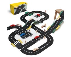 Waytoplay King of the Road, de flexibele autobaan (40 delen) - binnen en buiten spelen - onverwoestbaar - combineer met je andere speelgoed