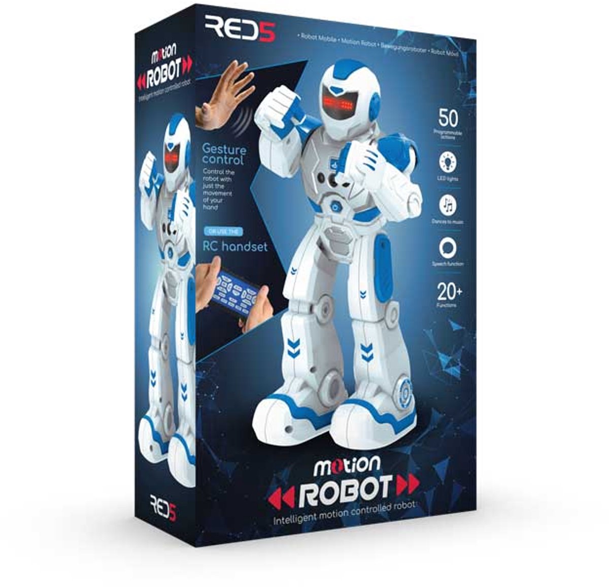 RED5 Intelligente Motion Robot - Speelgoedrobot - Met Afstandsbediening - Reageert Beweging - 20+ functies - 14x10x4cm — afbeelding 5