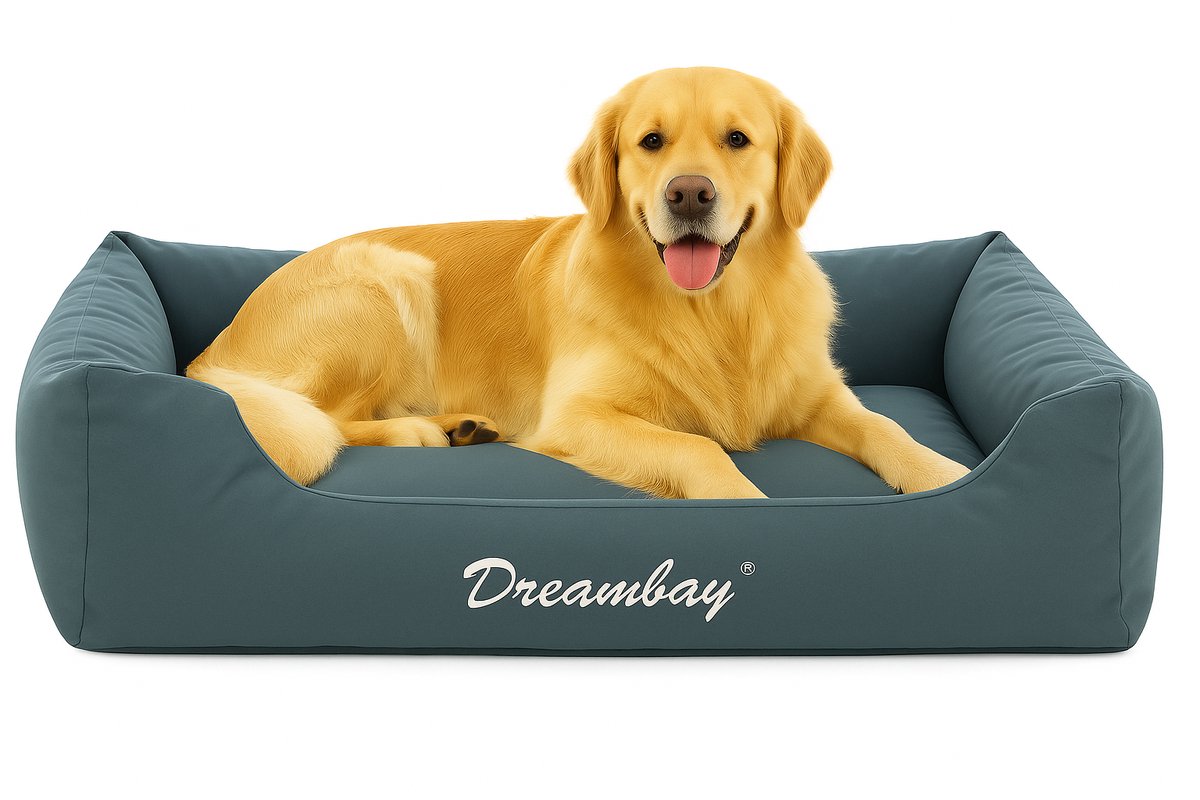 Hondenmand – orthopedisch hondenkussen Dreambay® Petrol 120x95cm – waterafstotend & afneembare hoes – duurzaam en comfortabel Europees design