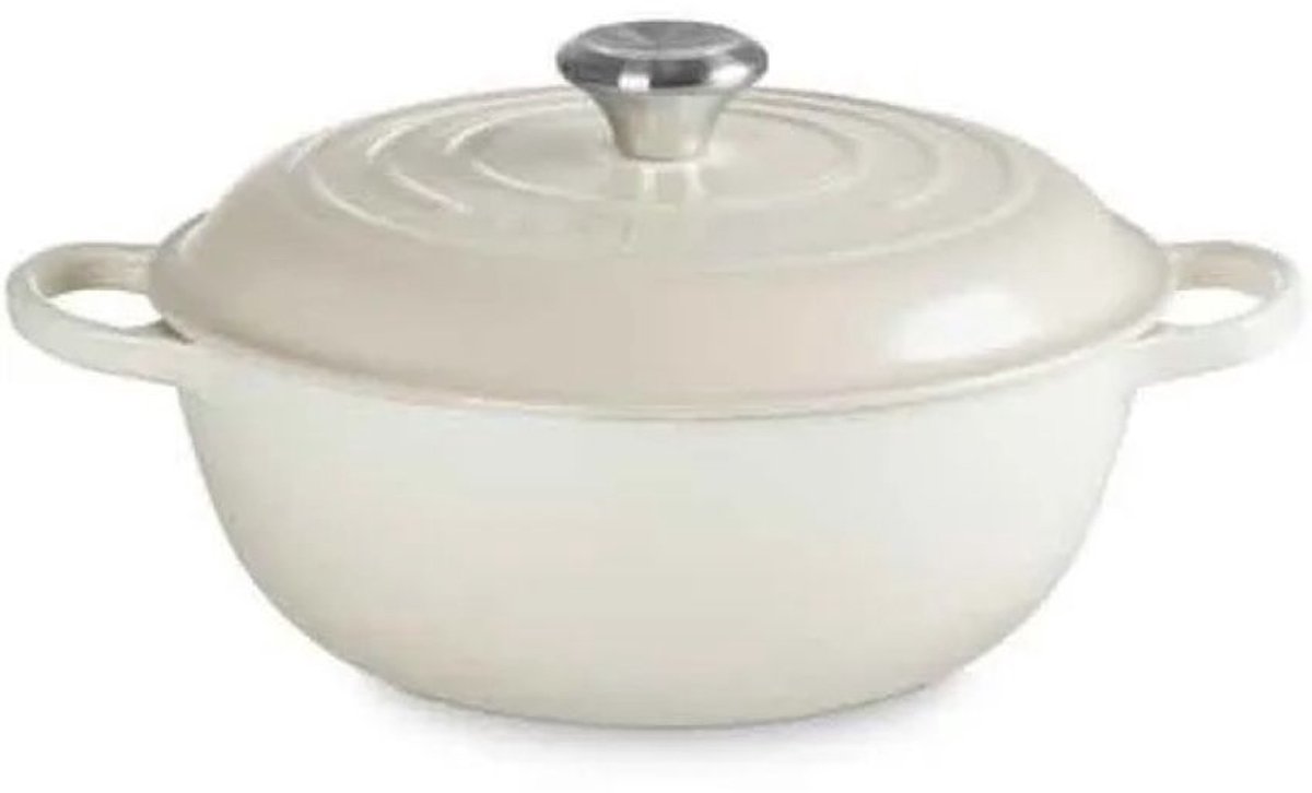 Le Creuset Signature Marmite Braadpan Hoog 26cm Meringue