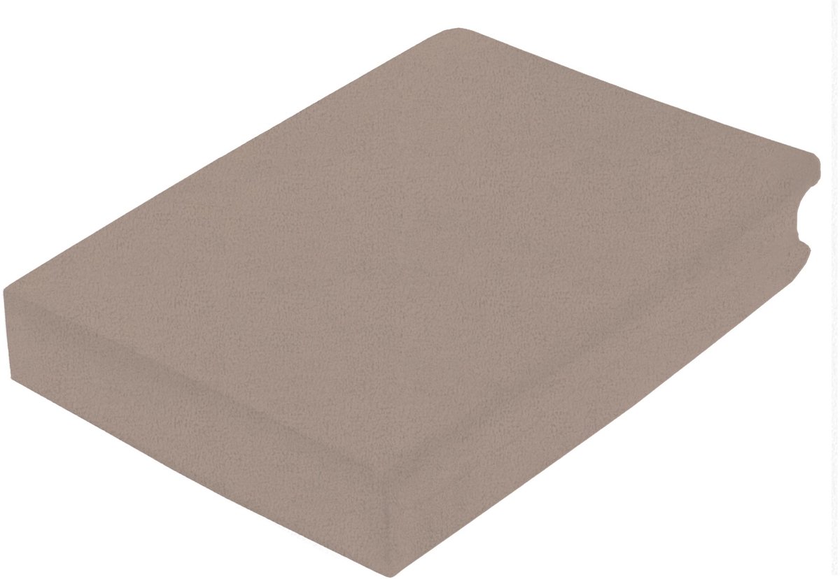 Princess Line Luxe Flanel Hoeslaken 2-Persoons - 160x200 cm - Extra Zacht & Warm - 100% Katoen - Taupe - Strijkvrij - Rondom Elastiek - Hoekhoogte 28 cm