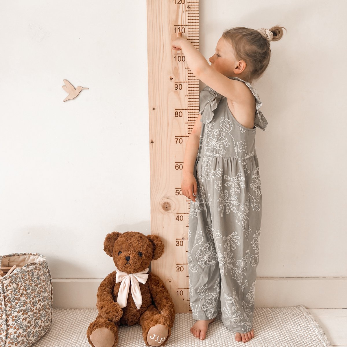 Groeimeter 200cm Steigerhout | Groeimeter Hout | Familiecadeau van het Jaar | Kinderkamer | Kraamcadeau | Verjaardagscadeau | Babykamer | Babyshower | Meetlat Kind | Wanddecoratie | Huwelijkscadeau | Mikki Joan