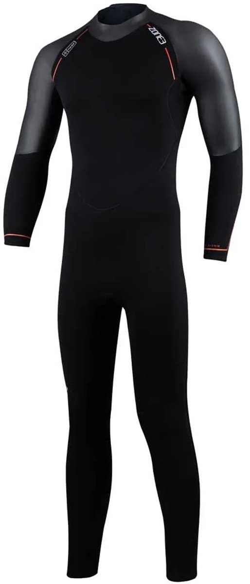 2026 ZONE3 Heren Active -Flex Wetsuit - Black / Orange