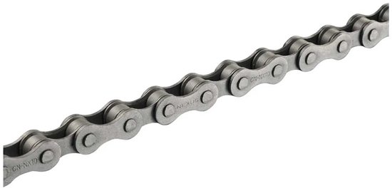 Shimano Nexus CN-NX10 1s ketting met 114 schakels, zilverkleurig metaal.