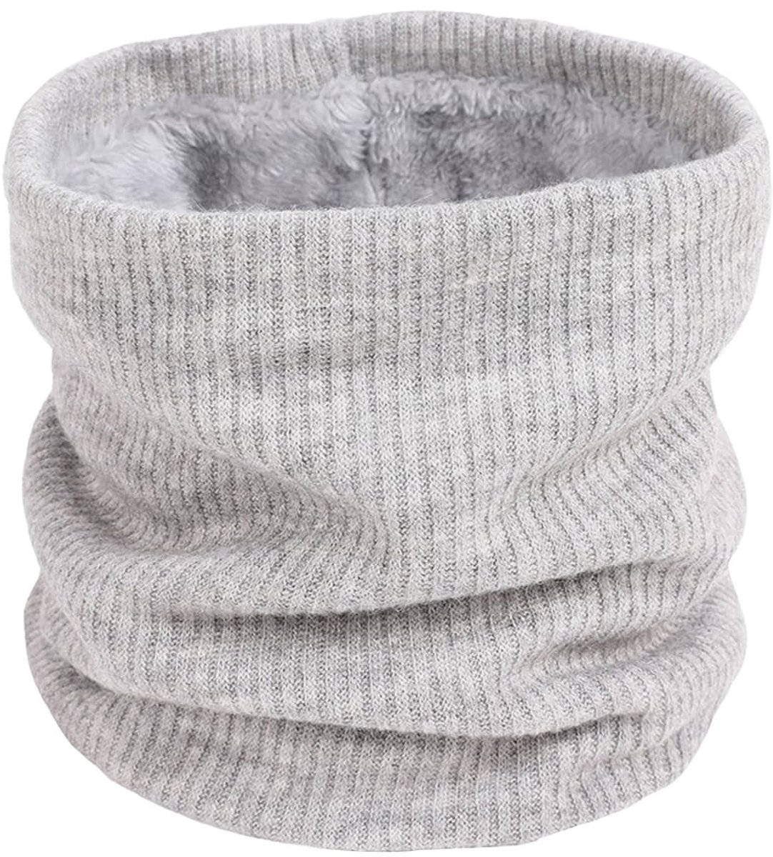 Geweo Nekwarmer Heren Dames - Colsjaal Gebreid - Neckwarmer Fleece - Warme Wintersjaal - Zachte - Dames Heren - Grijs - One Size