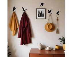 3-Pack Vogelvormige Metalen Wandhaakjes - Vintage Europese Landelijke Stijl Woondecoratie, Duurzame Metalen Haakjes met Voorgeboorde Gaten, Geschikt voor Jassen, Hoeden en Tassen - Uniek Cadeau voor Vogelliefhebbers, Natuur-Geïnspireerde Muurkunst