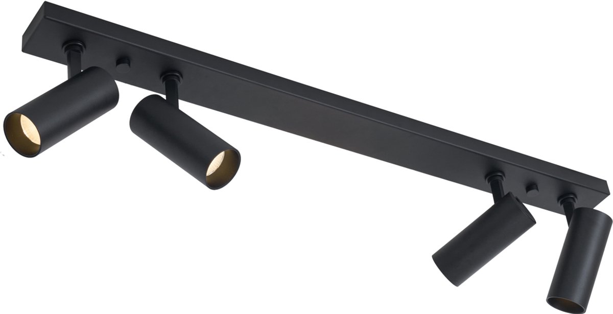 QAZQA Professional tate - Moderne LED Plafondlamp - 4 lichts - L 100 cm - Zwart - Woonkamer | Slaapkamer | Keuken