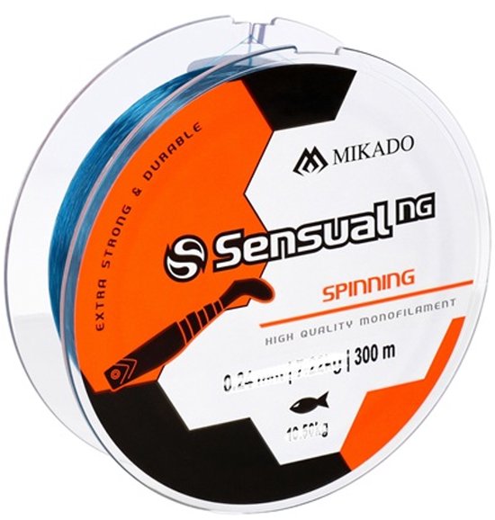 Mikado Vislijn Sensual N.G Spinning 0.12mm 2.5kg 300m - Nylon - Blauwe Spinlijn van Merkloos — afbeelding 2