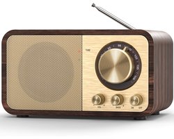 IBETTERTEC - Radio- Digitalradio- Retro Radio met Bluetooth- FM Radio- Vintage Radio met AUX/USB- Radio voor Keuken/Slaapkamer/Kantoor