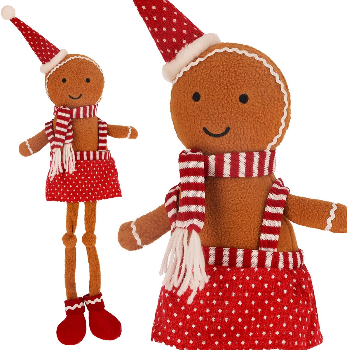 KERSTELF, GINGERBREAD GNOME, KERSTMAN VOOR DE FEESTDAGEN