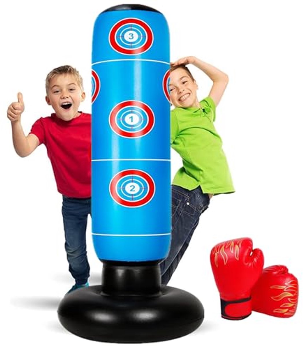 Opblaasbare bokszak 165 cm voor kinderen - Ideaal voor MMA, Karate, en Taekwondo training