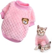 Hondenjas -Hondentrui- Hond winterjas- Warme Hondenjas - Huisdiertrui - Zachte winterkleding - Warme puppy jas - Winterhond sneeuwhond - Wollen warme jas - Roze - Maat M - Perfect voor honden - Middelgrote honden