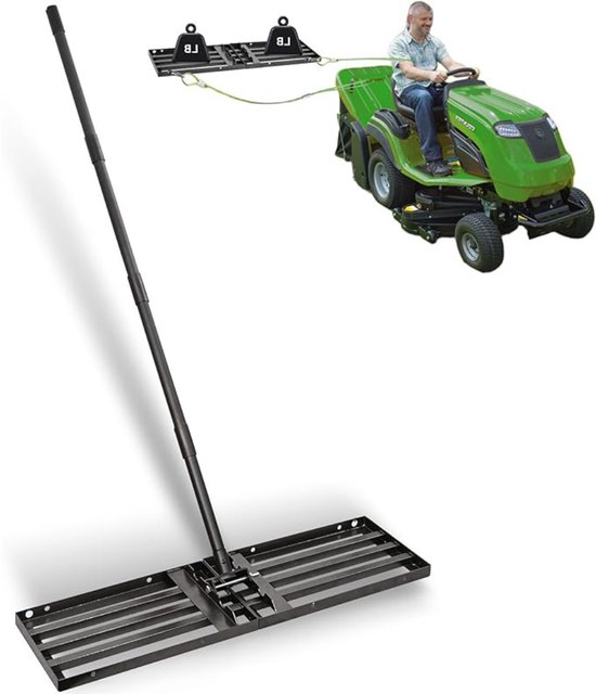 KADAX Gazonrakel 89 x 29 cm met steel, nivelleringshark voor