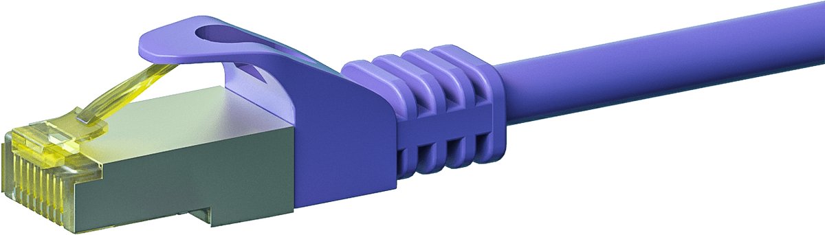 Danicom Cat7 S/FTP (PIMF) patchkabel - 1 meter paars - netwerkkabel - internetkabel - UTP kabel - RJ45 - 10000 mbit/s