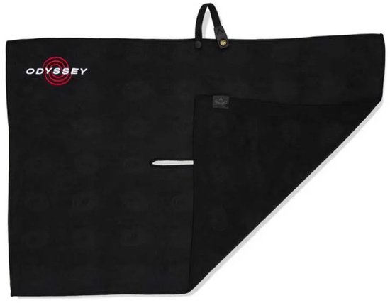 Odyssey Golf Odyssey Microfiber Handdoek Zwart — afbeelding 3