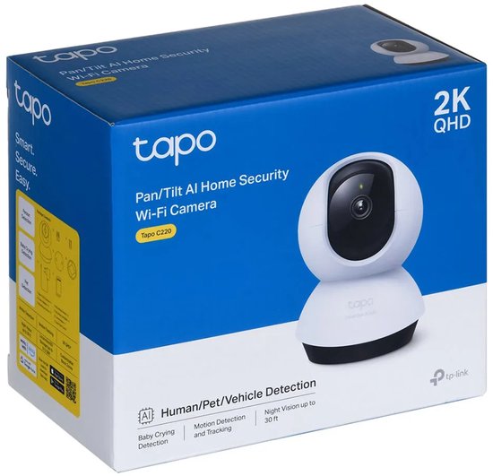 Tapo C220 Beveiligingscamera binnen - 2K 4MP QHD - Pan Tilt