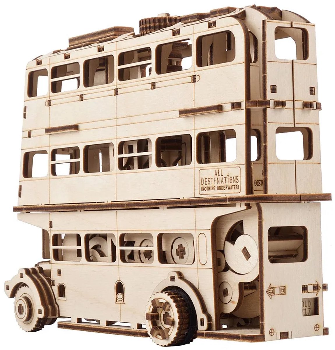 UGEARS 3D Modelbouw - The Knight Bus™ - Harry Potter™ - Mechanisch Bouwpakket Hout - Educatief Speelgoed — afbeelding 2