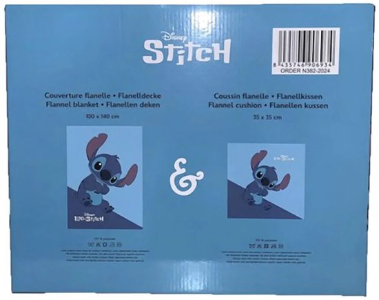Disney Stitch Disney - Coussin couverture Polar Set - 110x150cm - Coffret cadeau - Lilo & Stitch