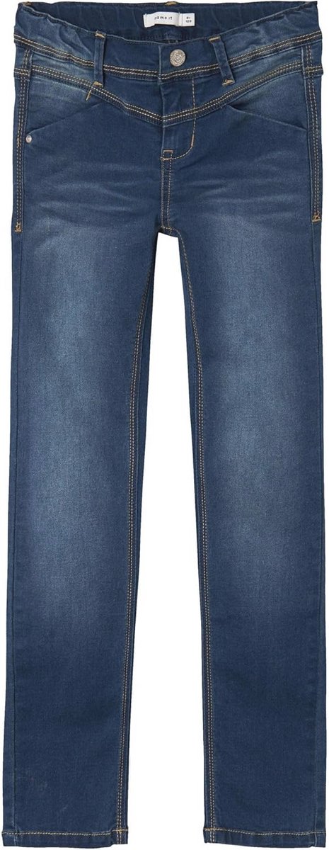 Meisjes Skinny Jeans met Verstelbare Taille en Comfortabele Stretchdenim