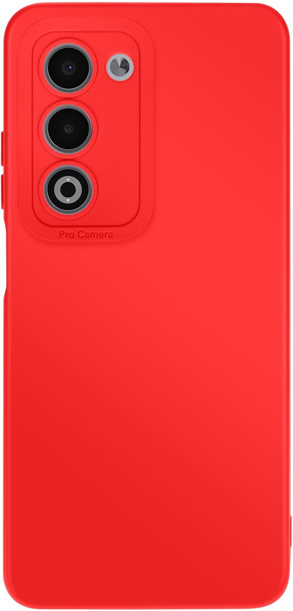 Avizar Zachte siliconen hoes Geschikt voor Oppo A5 met cameravermogen, Rood