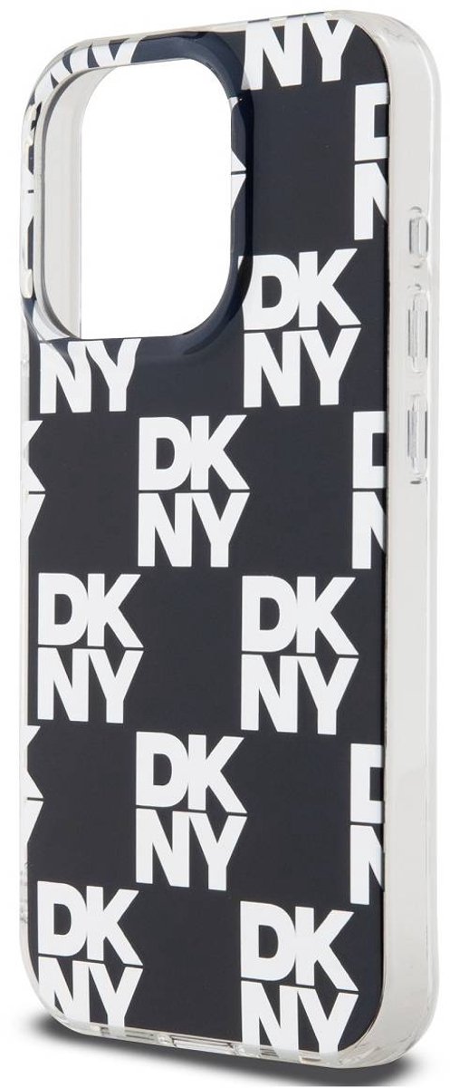 DKNY, Beschermhoes Geschikt voor Apple iPhone 14 Pro Max met tegelpatroon, Zwart