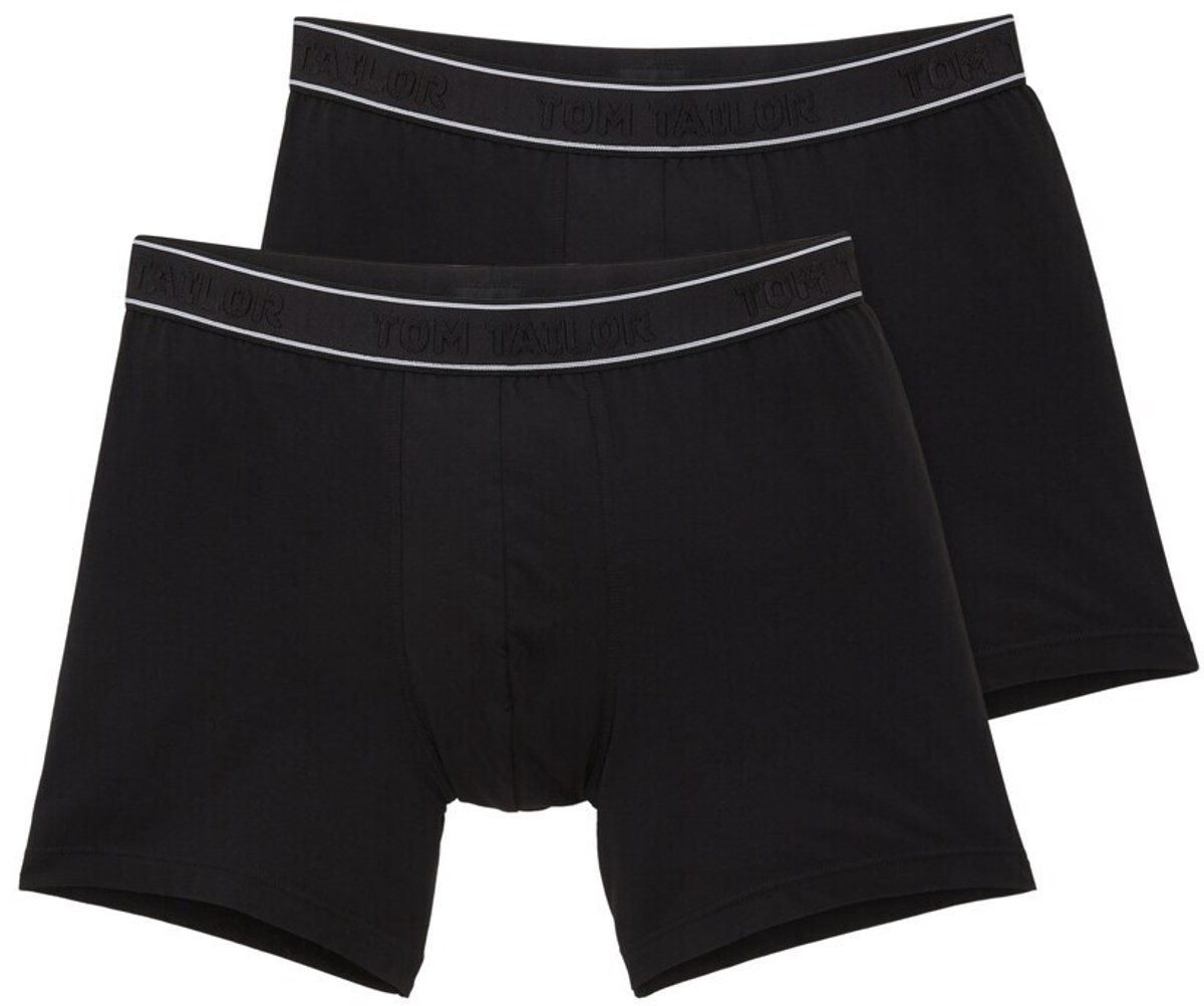 Tom Tailor Halflange boxershorts in een 2-pack in een dubbele verpakking