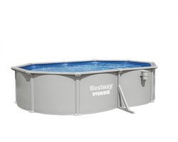Bestway® Hydrium™ 5,00 m x 3,66 m x 1,22 m Ovale Bovengrondse Zwembad Set met Stalen Wanden