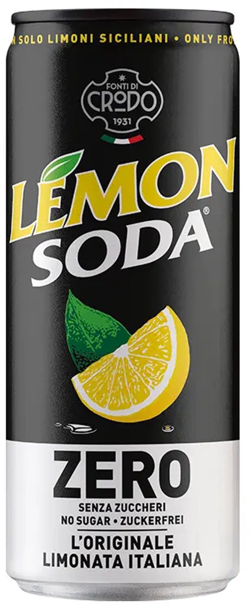 LemonSoda ZERO L'Originale 33cl - Lemon Soda zonder suiker - Frisdrank - 24 stuks x 33cl