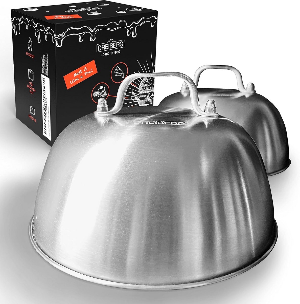 Roestvrij Stalen Smeltbel Set voor Cheeseburgers – BBQ en Teppanyaki Accessoire